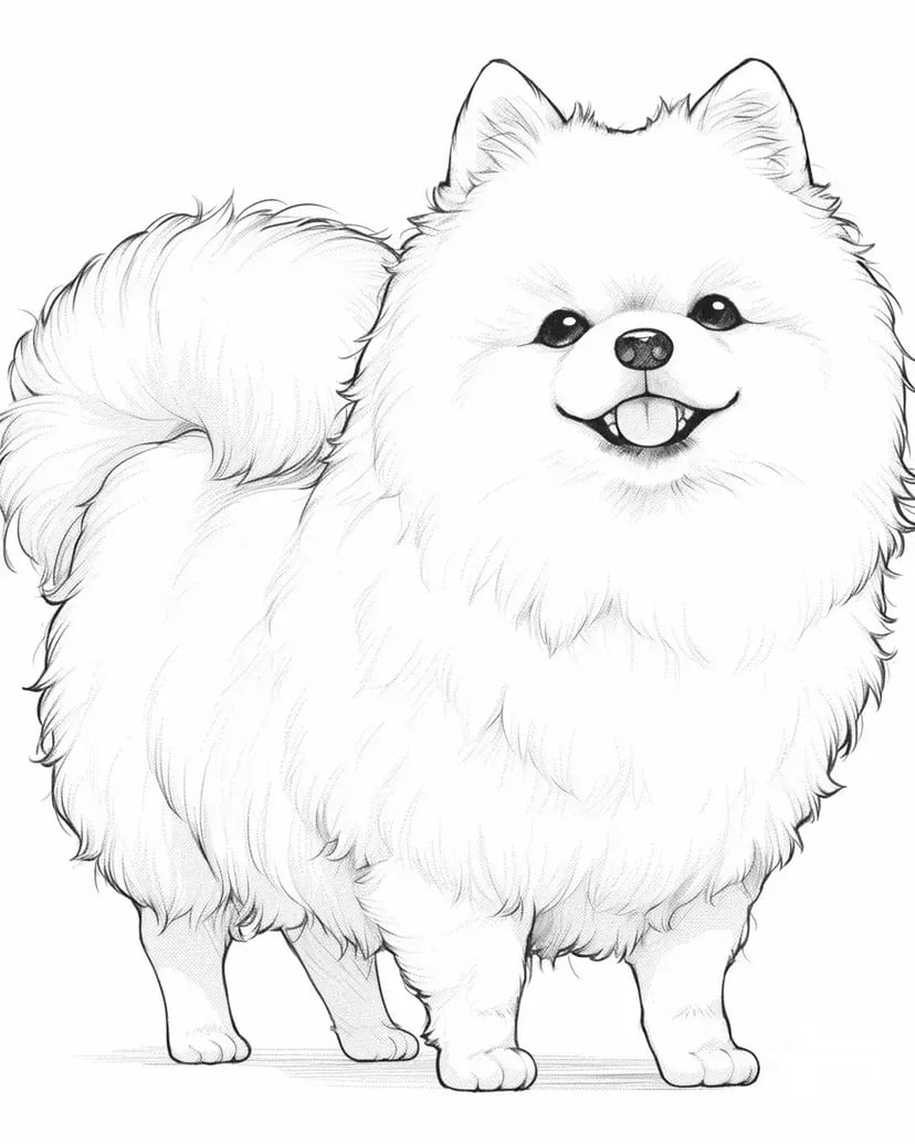 毛绒绒的博美犬