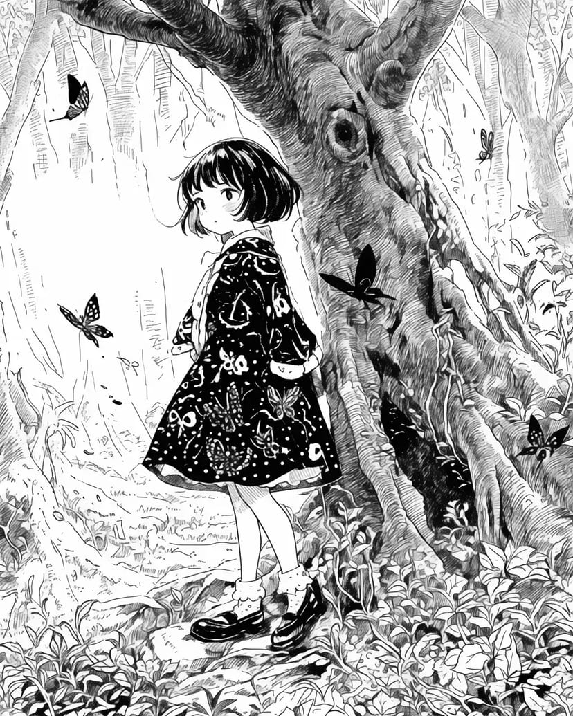 光る森の少女