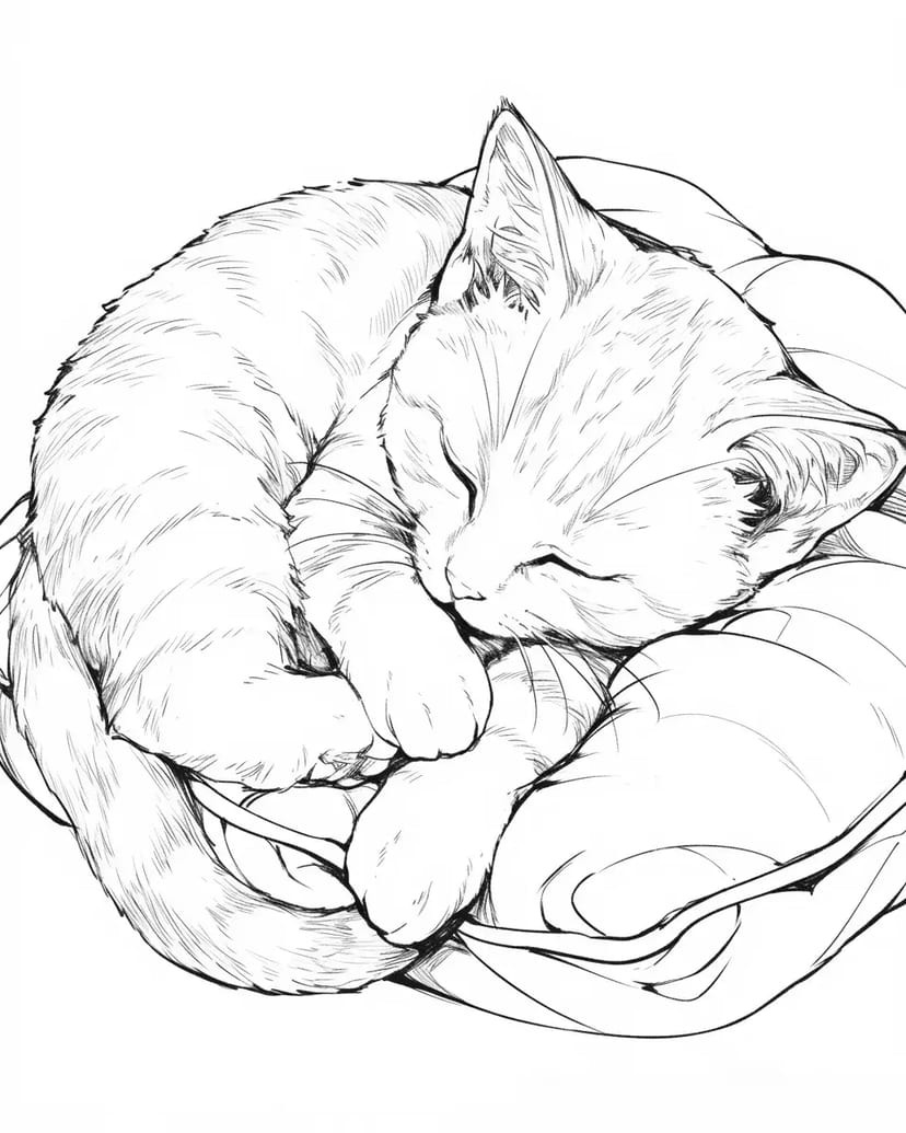 Anak Kucing Tidur