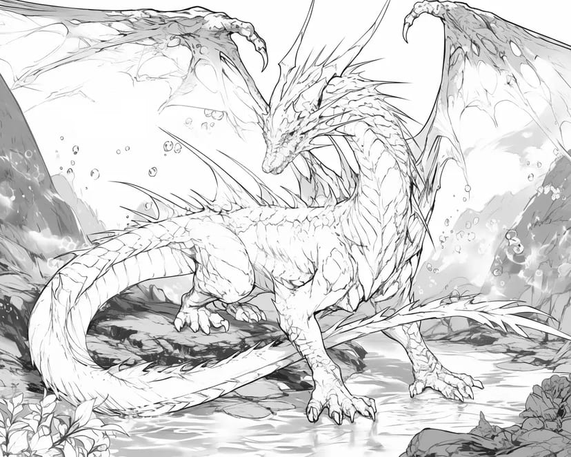 Dragón Gentil con Fuego Fluyente