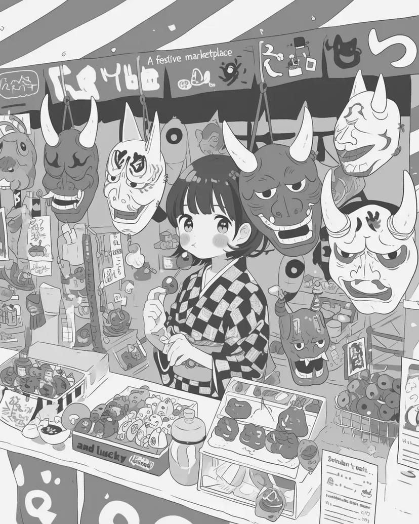 Tienda de Máscaras en el Festival