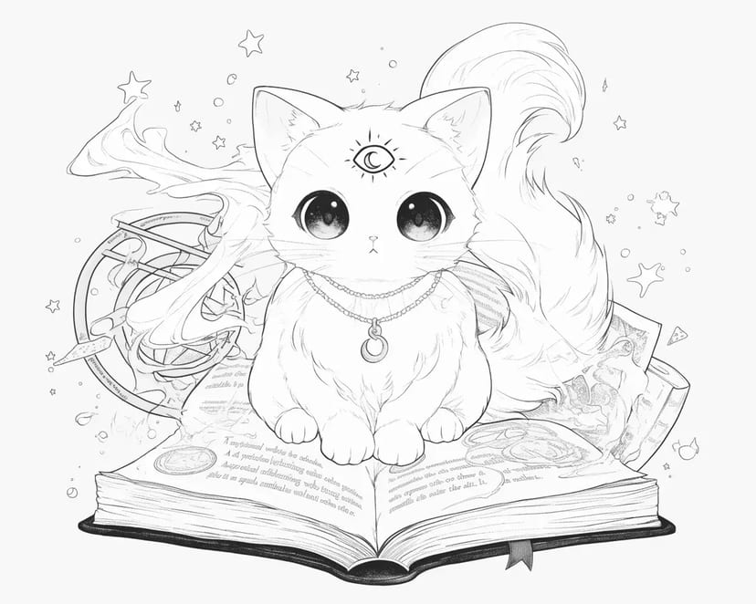 Волшебная Кошка и Древняя Книга