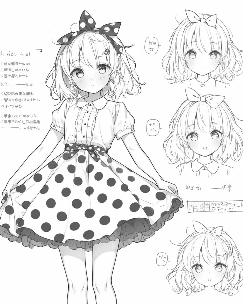 Girl in a Polka Dot Dress