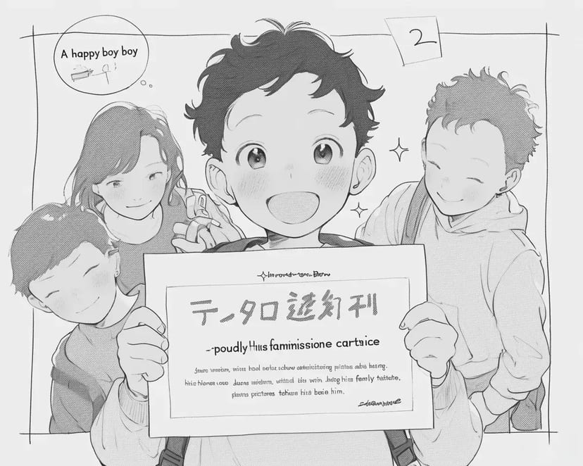 Un Niño Feliz y Amigos