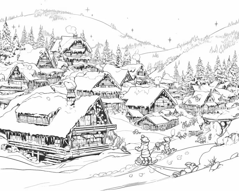 हिमाच्छादित गांव