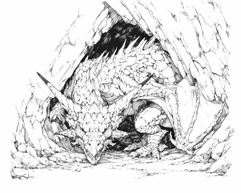 洞窟のドラゴン