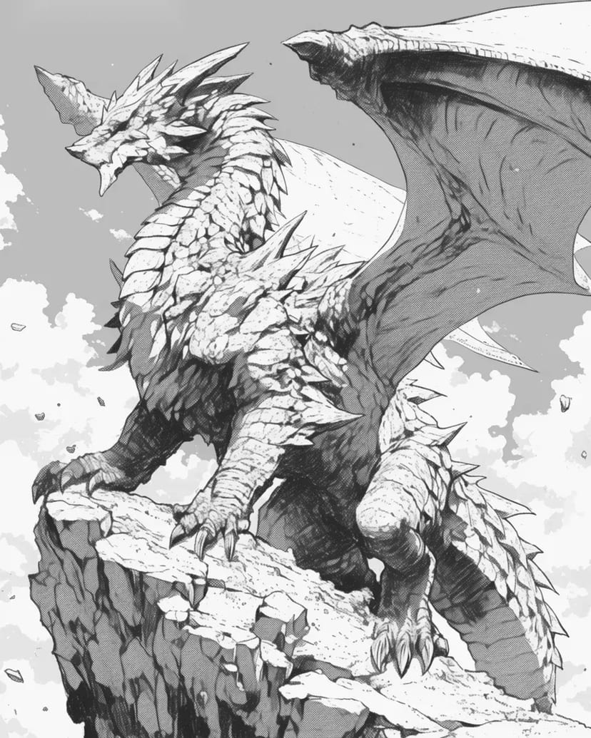 Dragón en el Pico de la Montaña