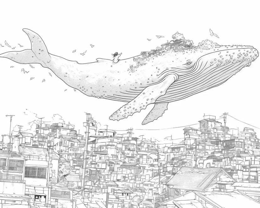 Baleine Glissant dans le Ciel