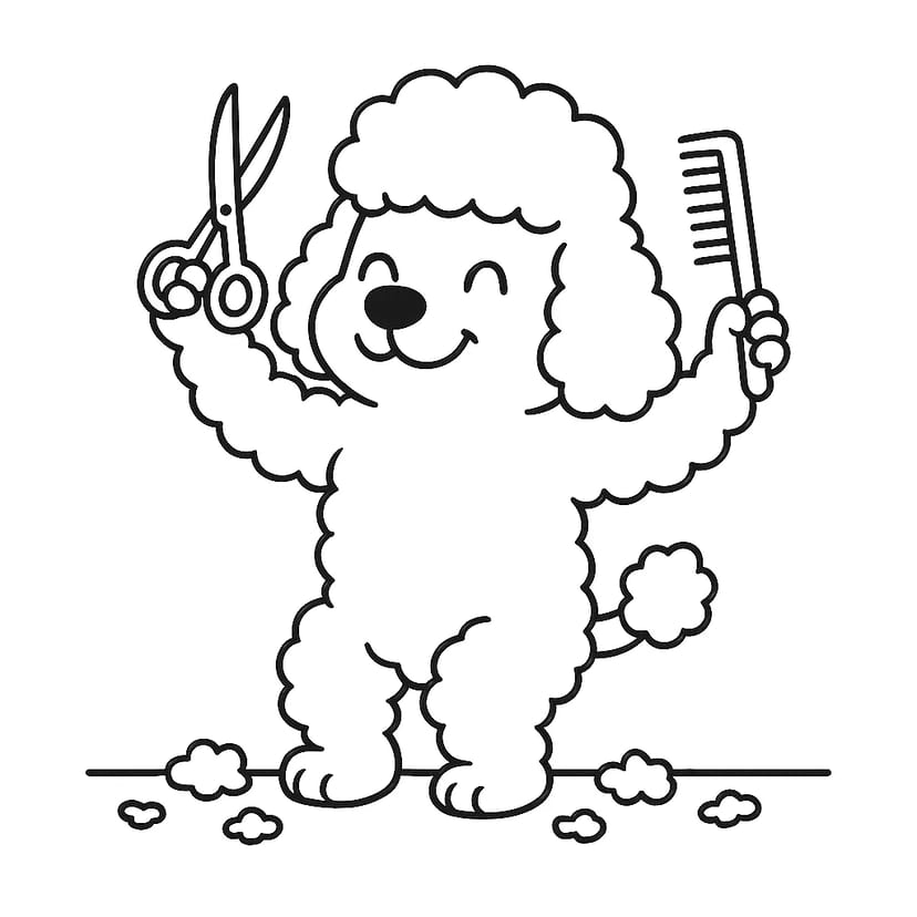 Caniche en Toilettage