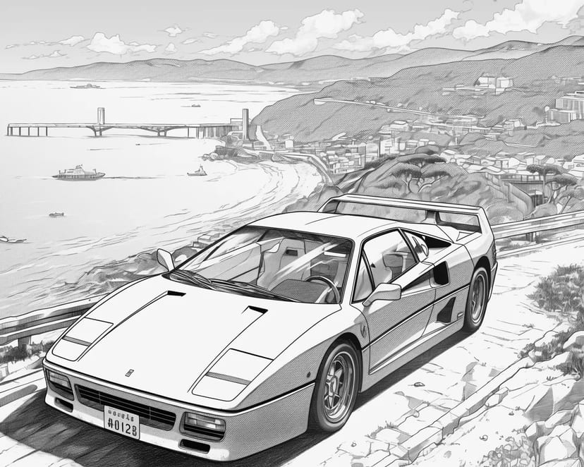 Coche Deportivo en la Costa