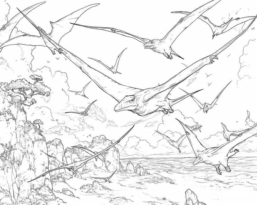 Pterosaurus Bersayap di Langit