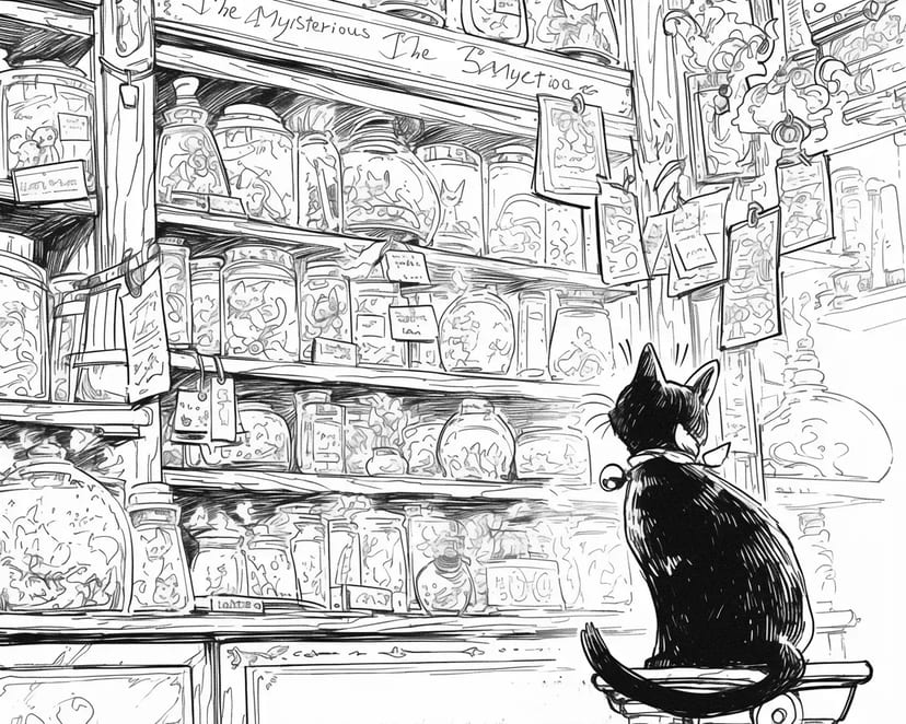 神秘药店的黑猫