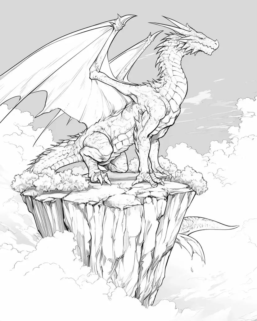 Dragón en la Isla Flotante