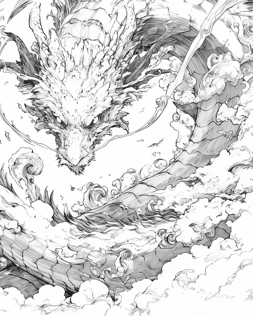 Dragón de Viento en el Cielo