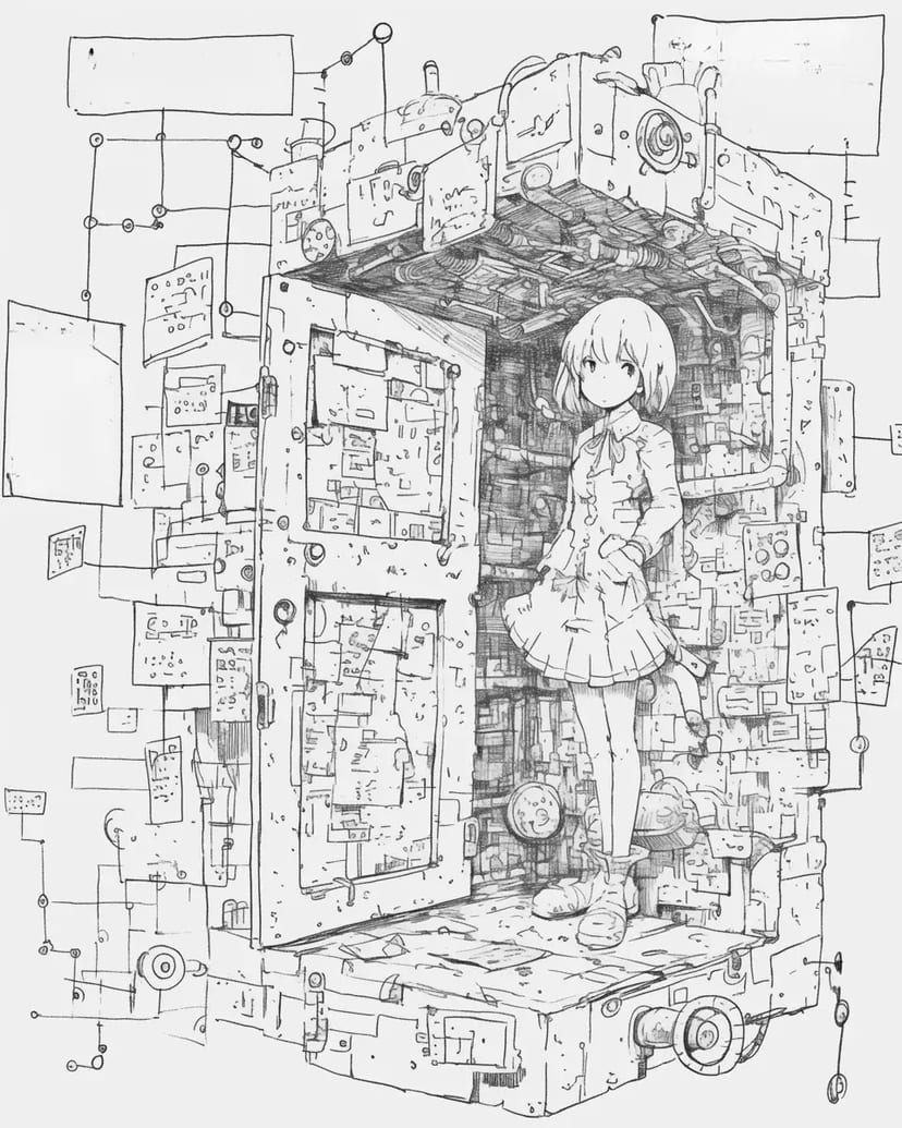 Girl Opening a Portal to Another Dimension