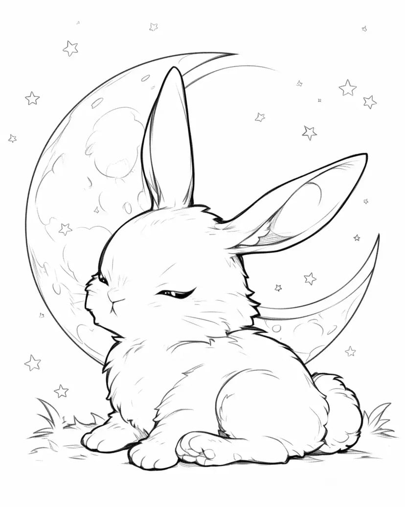 Lapin au Clair de Lune