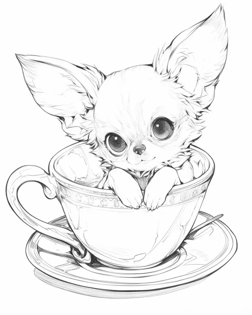 Chihuahua dans une Tasse