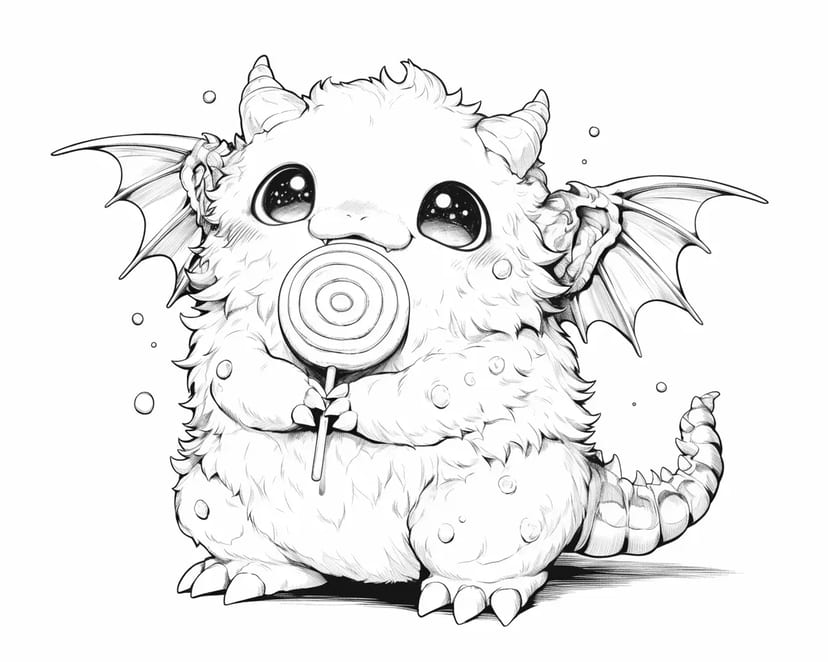 Fluffy Monster with Candy