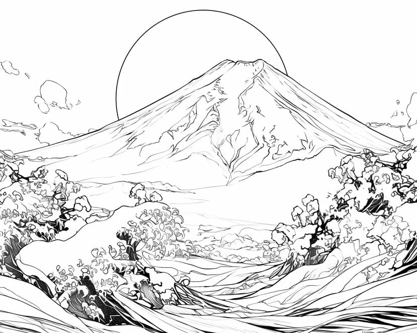 Nascer do Sol sobre o Monte Fuji