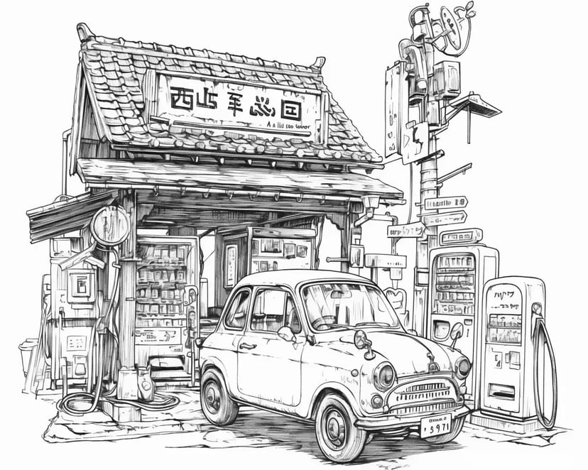 Posto de Gasolina Antigo