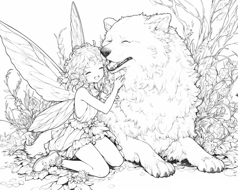 Amistad de un Hada y un Gran Lobo