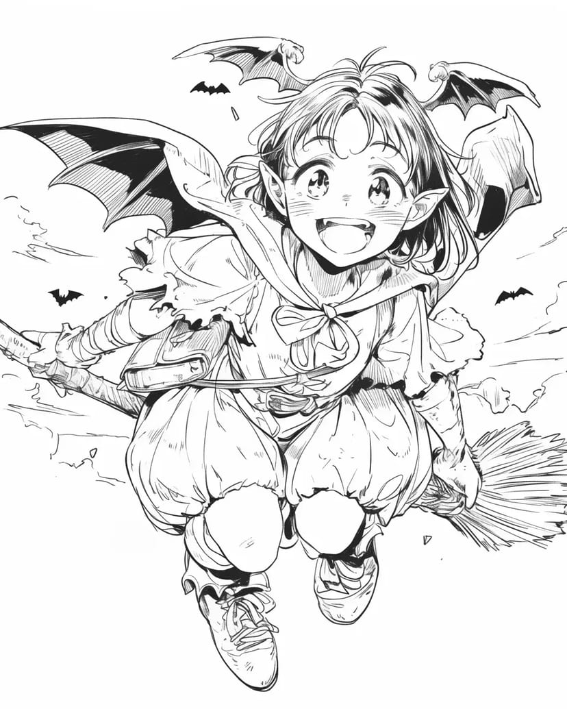 Niña Bruja Voladora