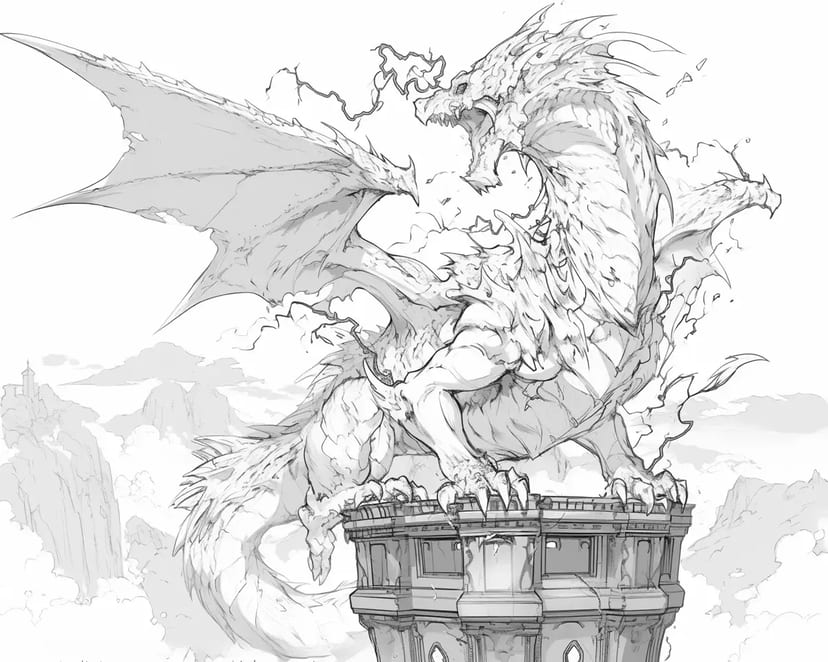 Dragón del Trueno en la Torre