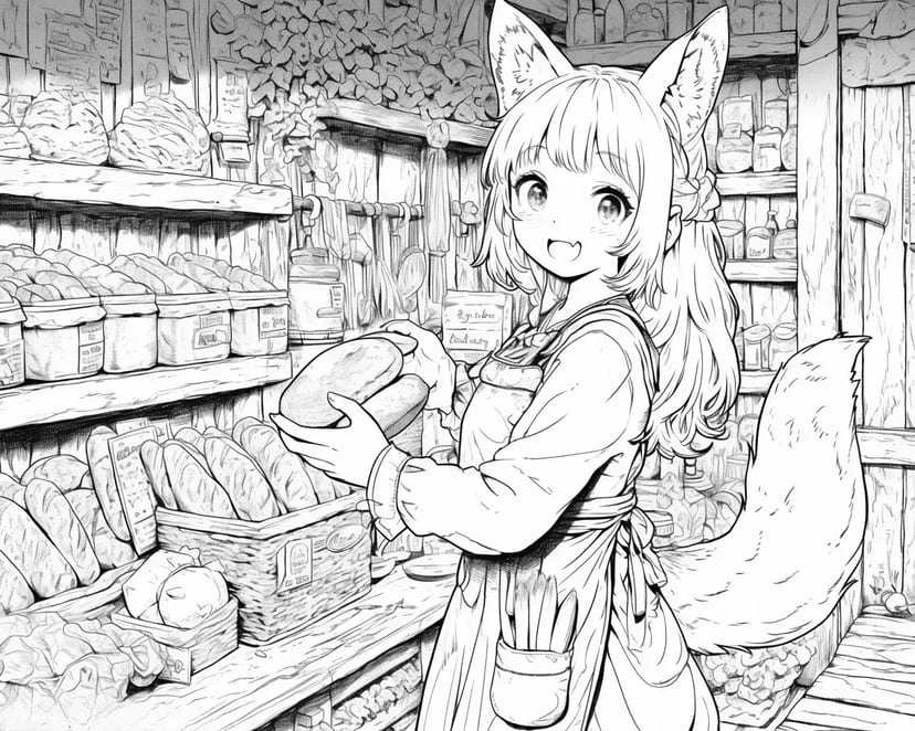 La Fille Renarde à la Boulangerie