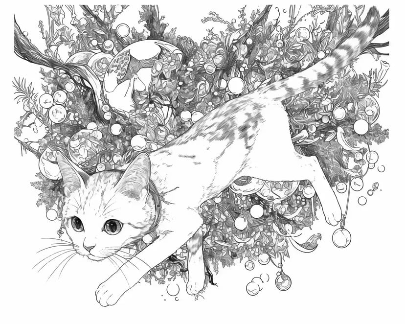 Gatito Corriendo por el Bosque