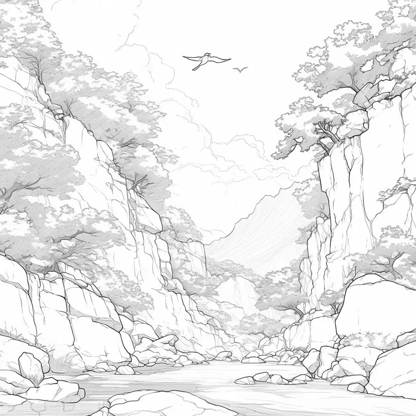 Pterosaur Over the Canyon