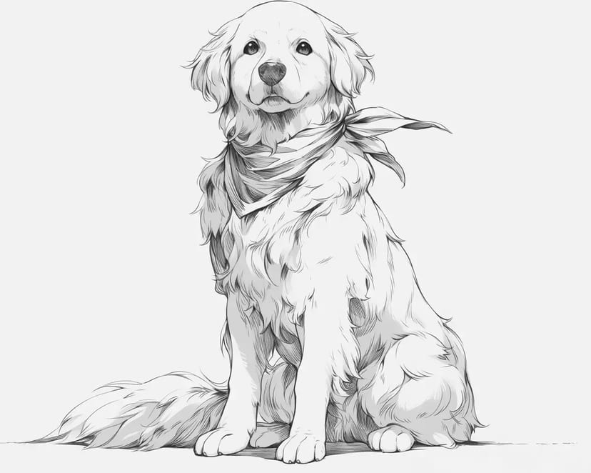 Golden Retriever avec Bandana