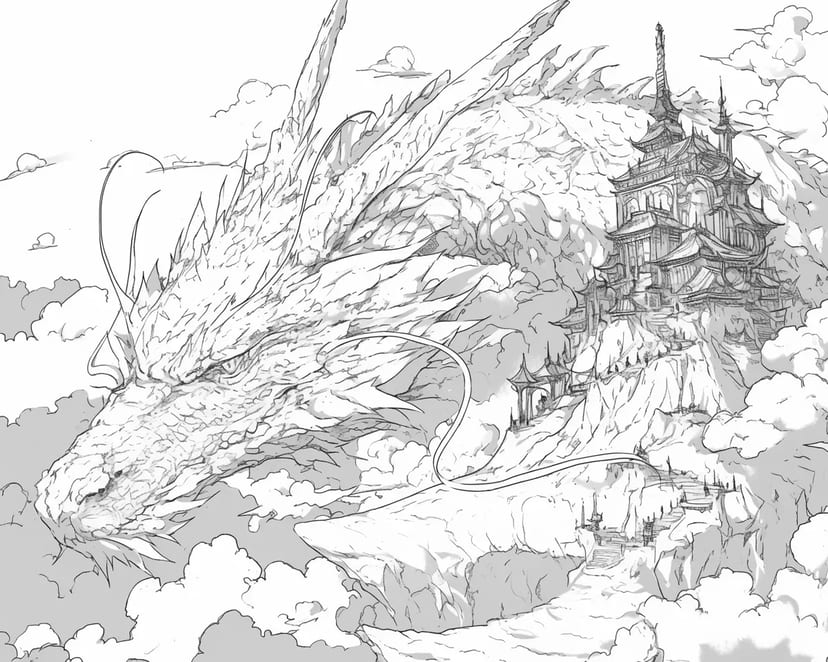 Dragón del Cielo y el Castillo Flotante