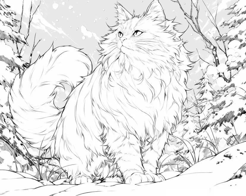 Chat Majestueux de la Forêt