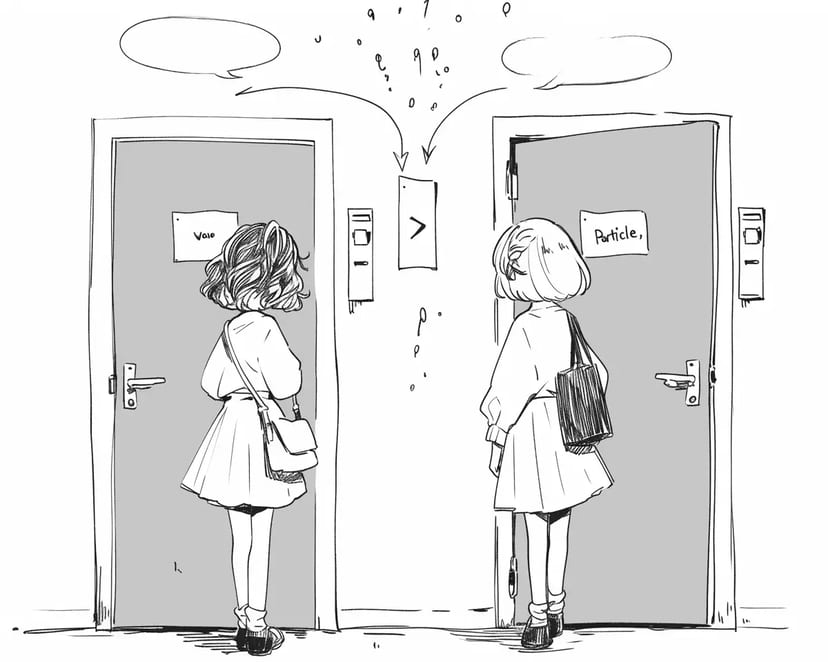 Girl Facing Two Doors