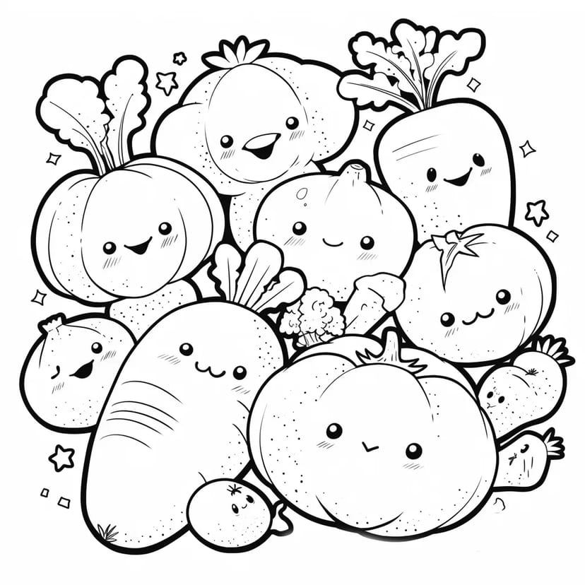 Reunión de Verduras Adorables