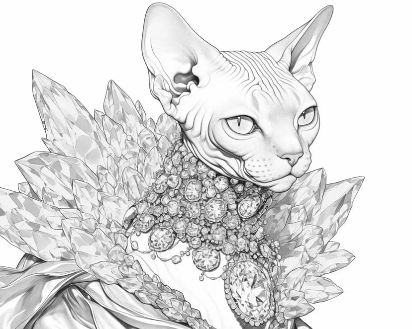 Esfinge Adornada con Joyas