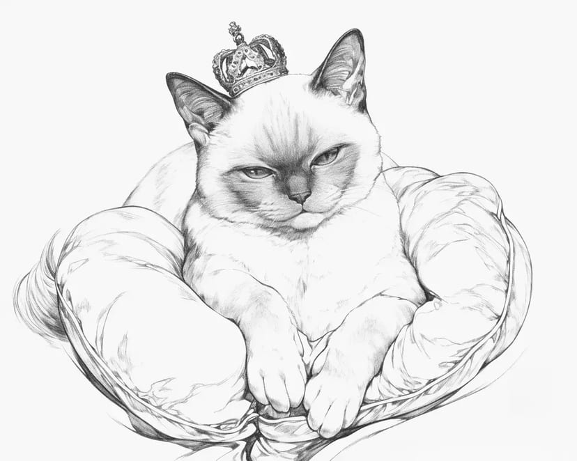 戴王冠的猫