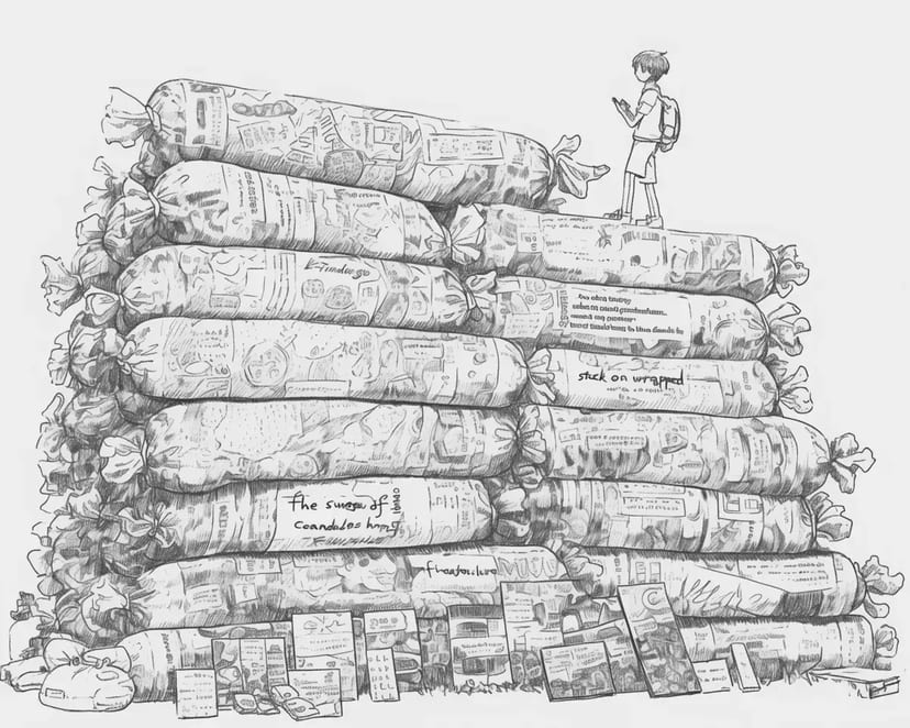 Mountain of Newspapers