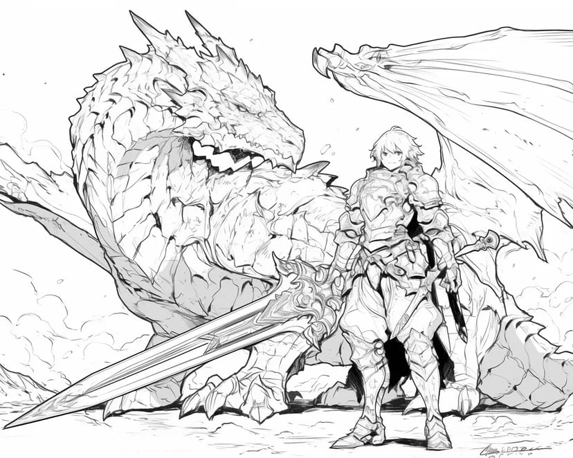 Aventure du Dragon et du Chevalier