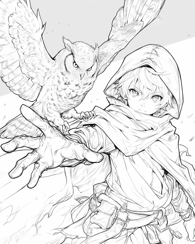 Aventure du Hibou et du Garçon