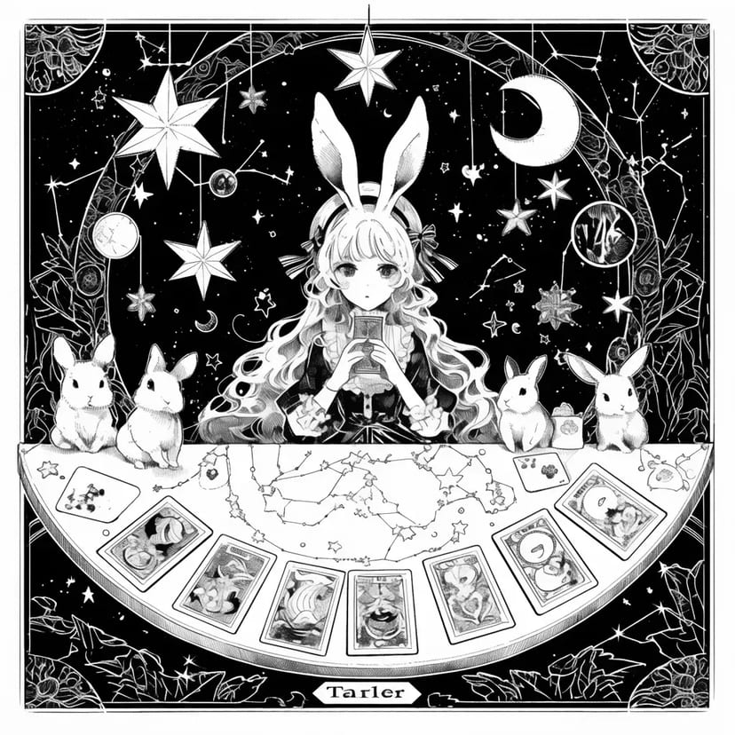 Lectrice de Tarot par une Nuit de Lune