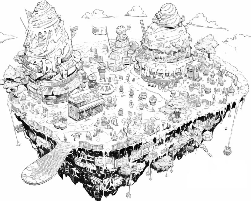 Isla de Dulces Flotante