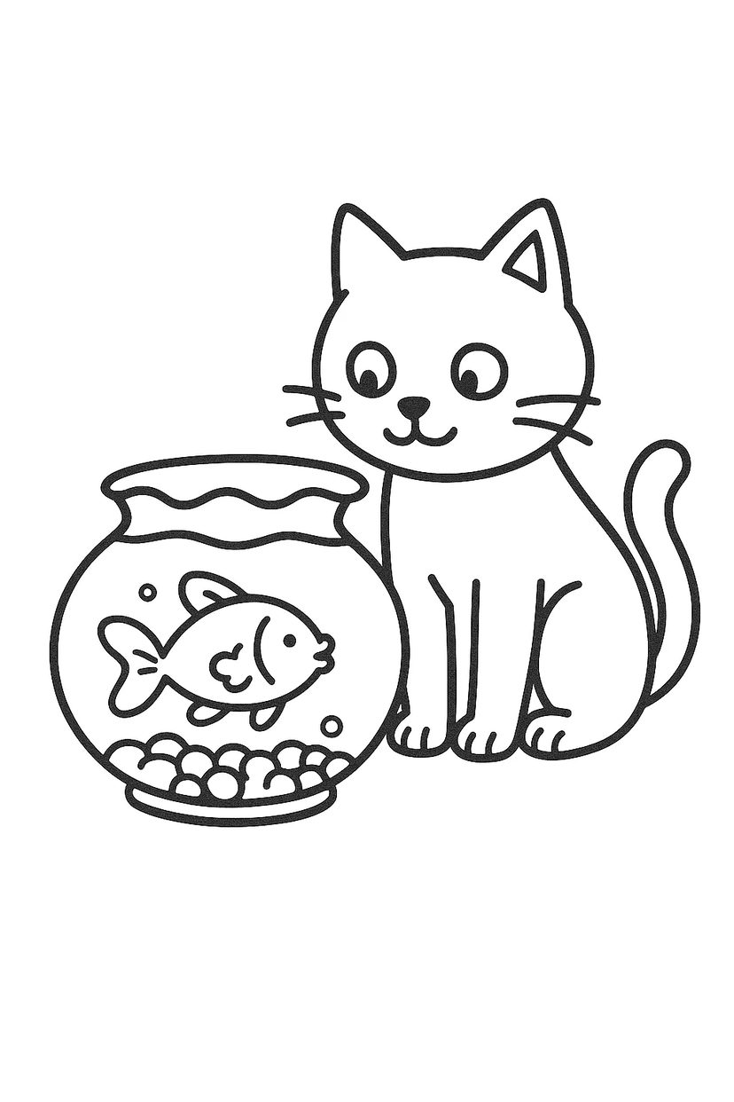 La Rencontre du Chat et du Poisson Rouge