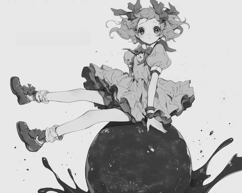 Fille sur un Chocolat