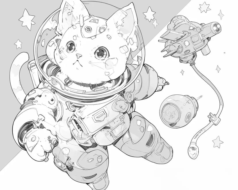 Chat Voyageur de l'Espace