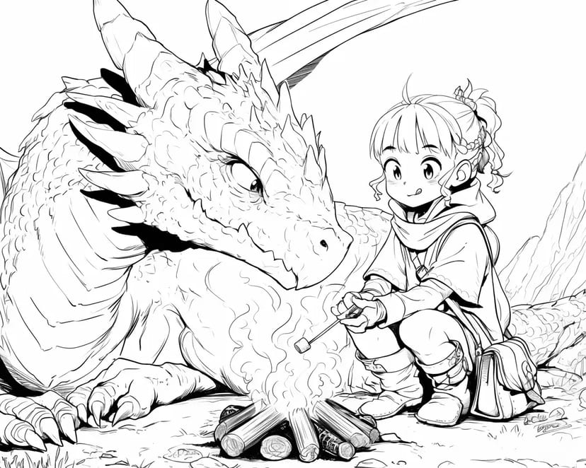 Hoguera de Dragón y Niña