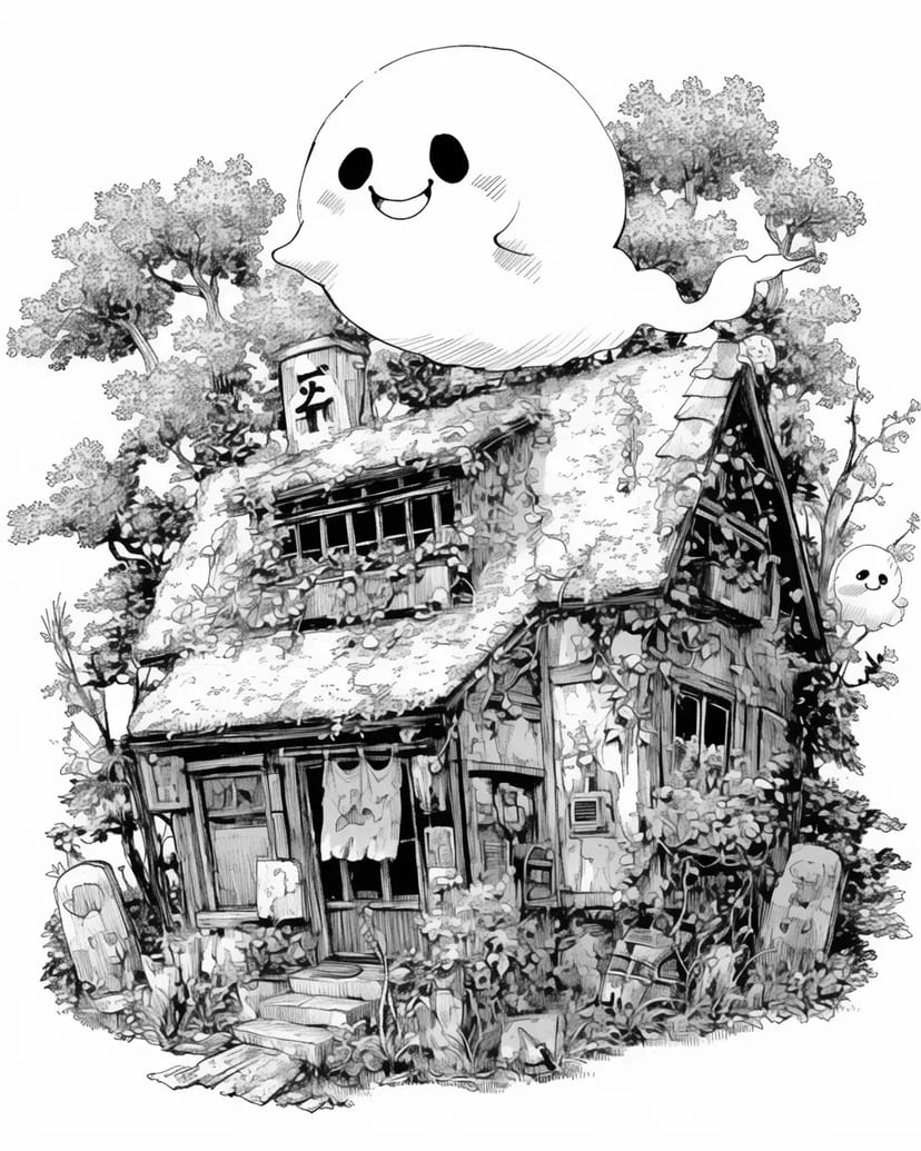 Smiling Ghost and Old House