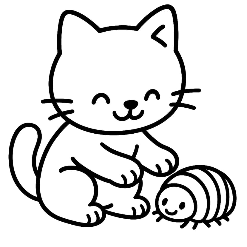 Cat and Roly-Poly Friends