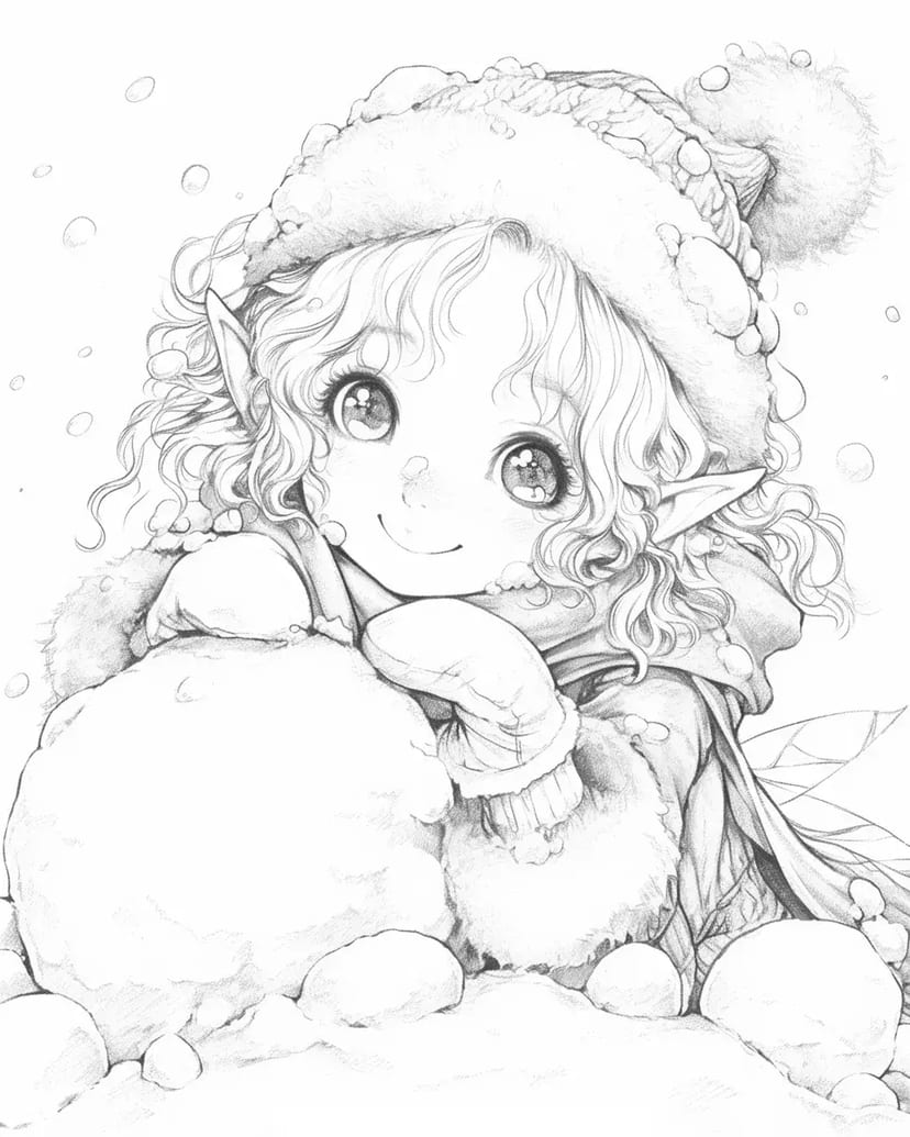 Hada de Nieve Sonriente
