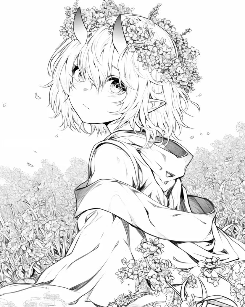Hada con Corona de Flores